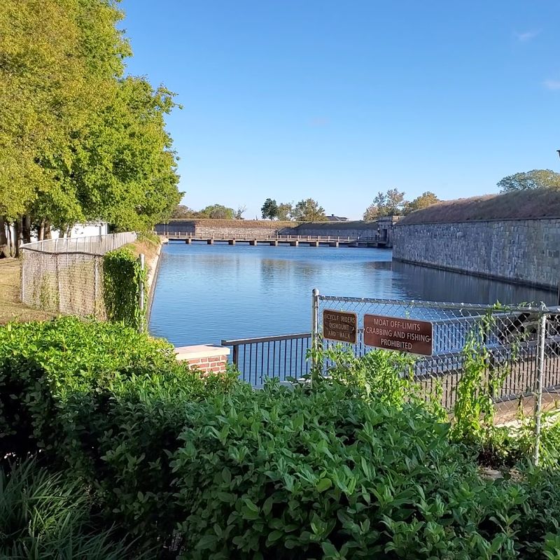 The Moat That Still Surrounds The Fort Today