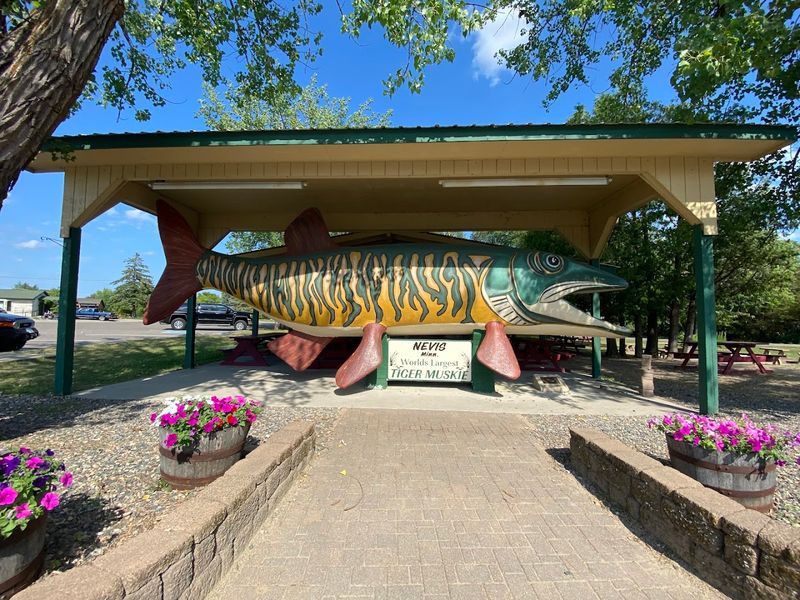 Muskie Statue, Nevis, Minnesota
