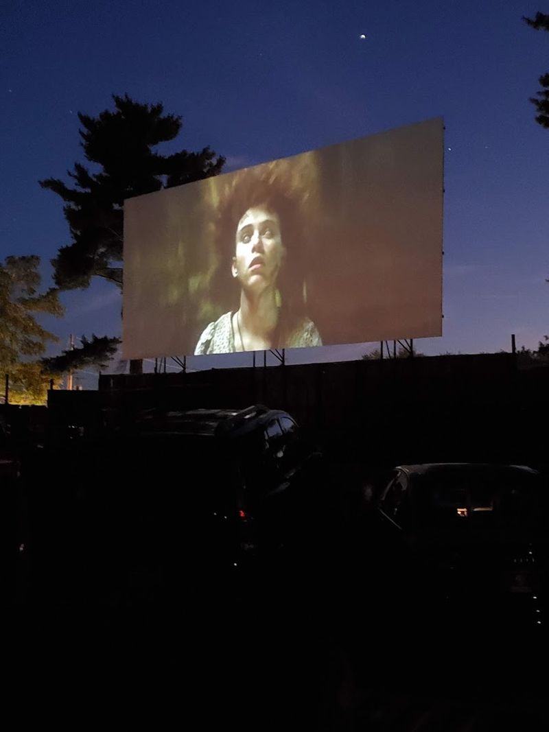 Two Massive Screens Facing The Darkening Ohio Sky
