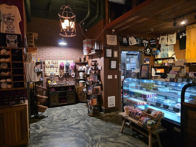 Dark Bricks And Exposed Ductwork In The Coffee Room