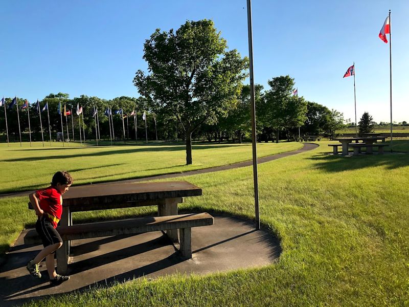 Picnicking at the Crow Memorial