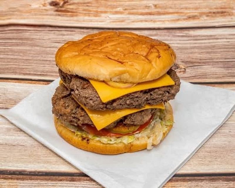 The Double Meat Cheeseburger Up Close