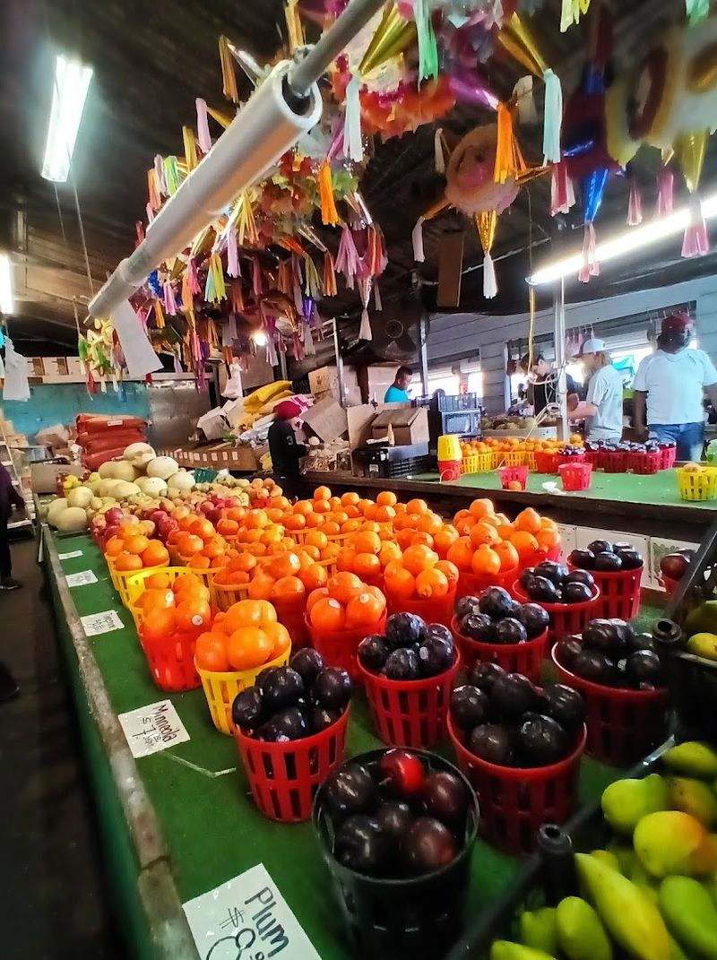 Fresh Garden Produce Sold From Morning Tables