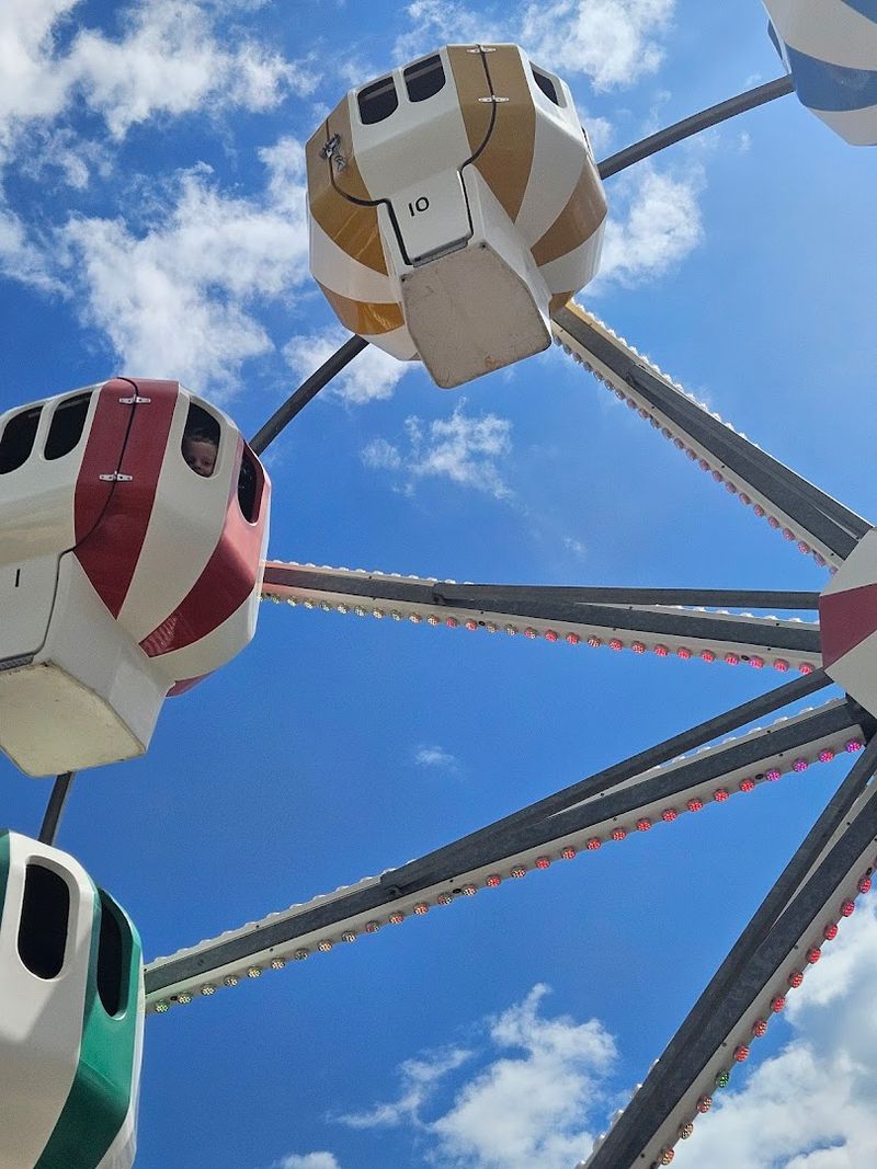 Ferris Wheel Against Empty Skies