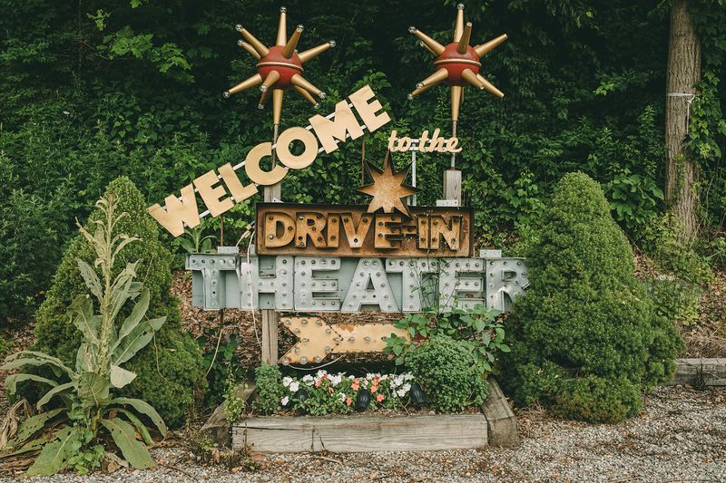 Illuminated Hollywood Letters Over The Admission Booth