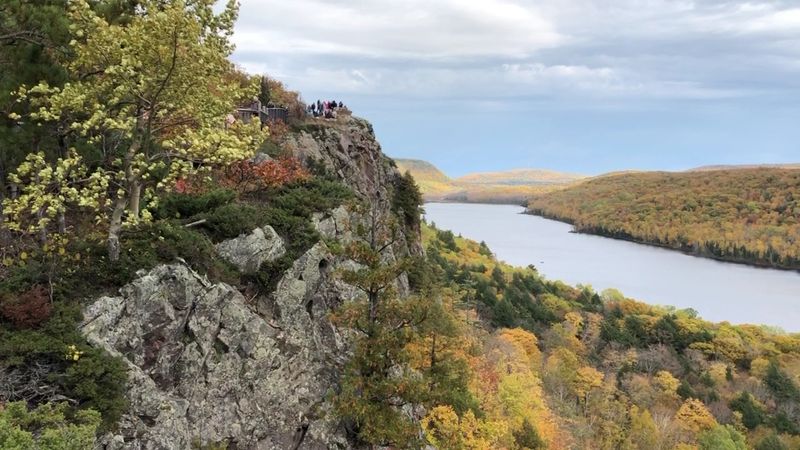 A Scenic Overlook Where The Forest Meets The Big Lake