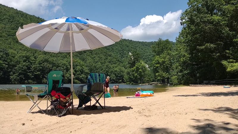 A Sandy Beach Hiding in the Mountains