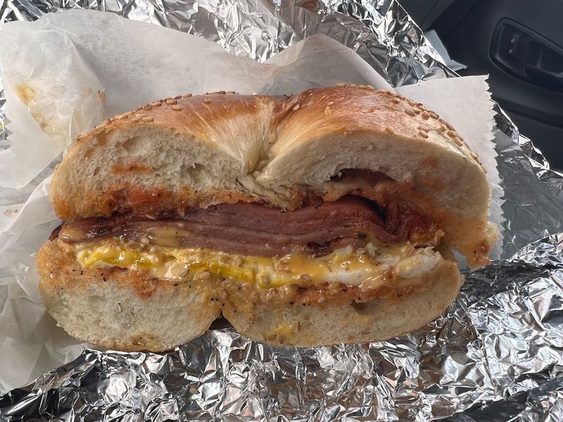 Pork Roll, Egg, and Cheese on a Bagel