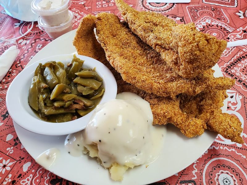 Catfish, Hushpuppies, and Southern Comfort on a Plate