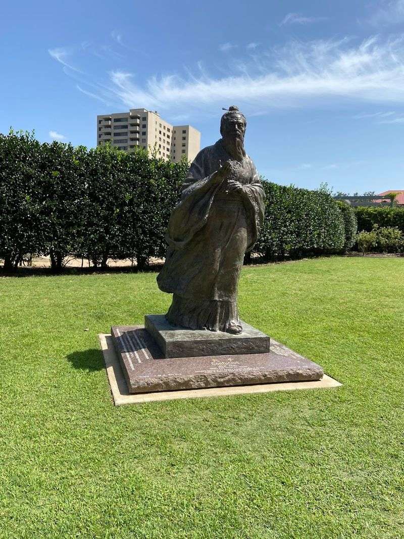 Full Statues of Confucius, Gandhi, and Martin Luther King Jr.