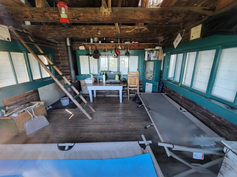 A Dark Cool Interior With Wood Plank Floors