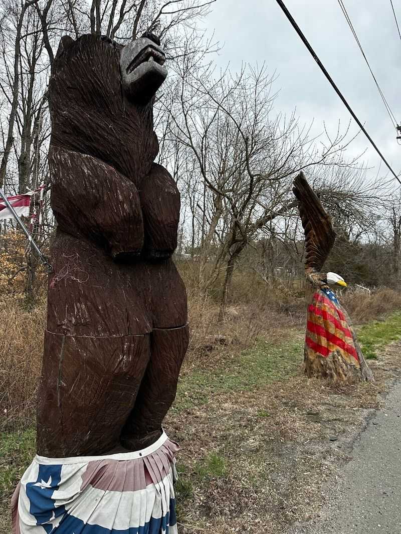 Bears That Stop Traffic Right on Monmouth Road