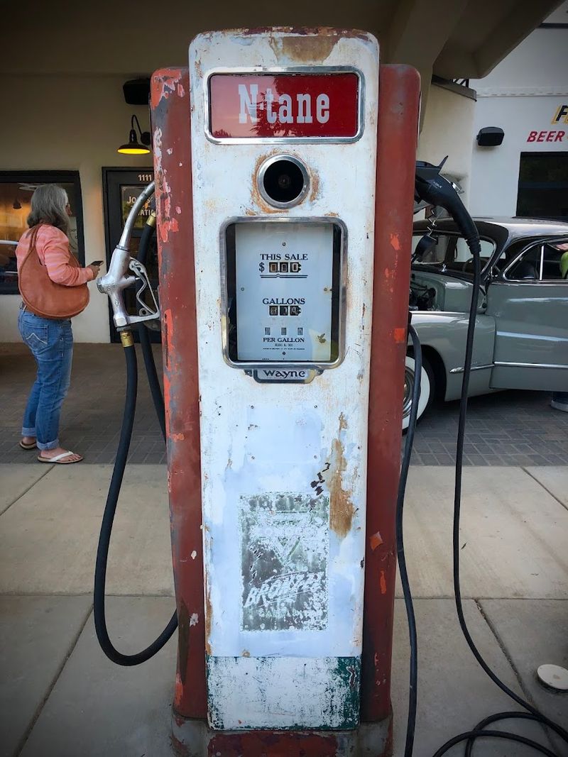 Vintage Gas Pumps Now Charge Electric Vehicles