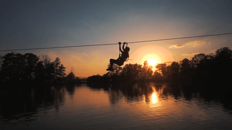 The Iconic 1,000-Foot Lake Zip Line