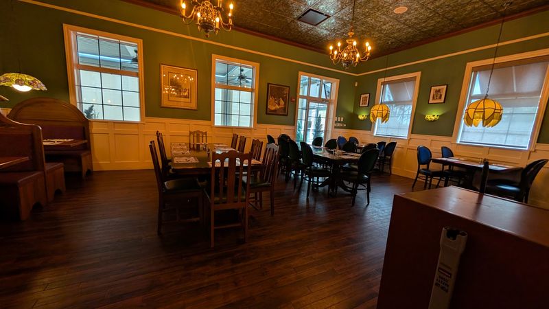 Dining Inside a Restored Trolley Car