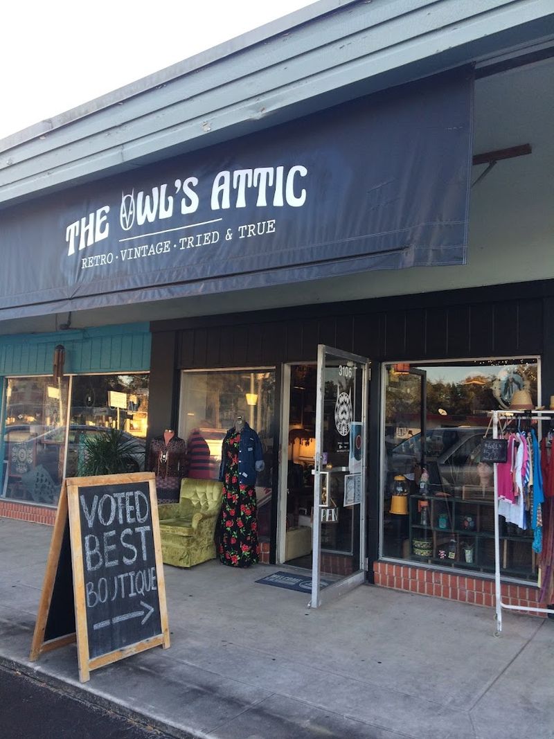 The Blue Storefront With A Bright Owl Logo
