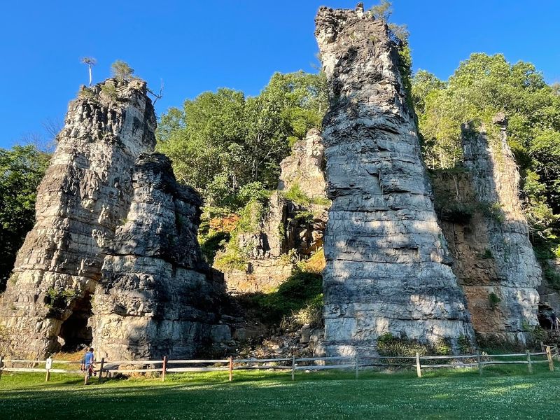 The Seven Limestone Towers Up Close
