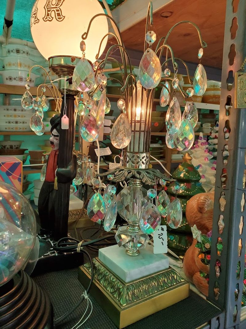 Vintage Glassware Glitters In Dappled Sunlight