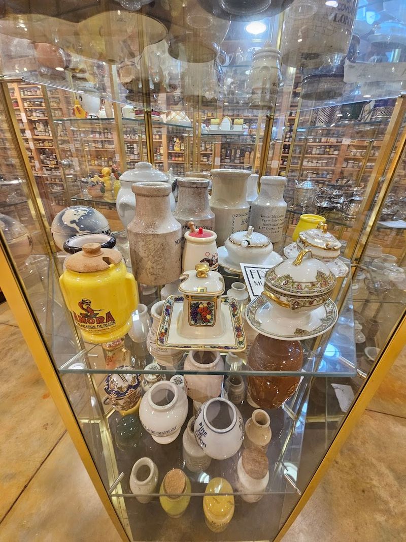 The Gibbons Collection Of Antique Mustard Pots On Display