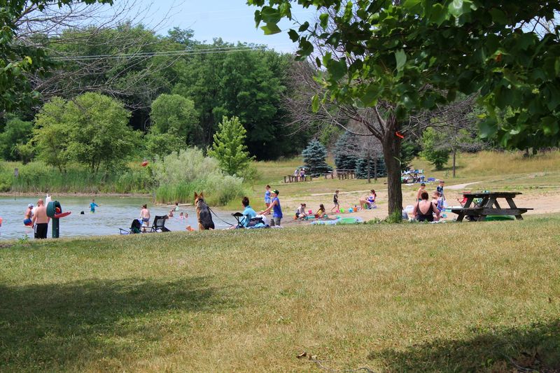 Family-Friendly Playground and Swimming Area