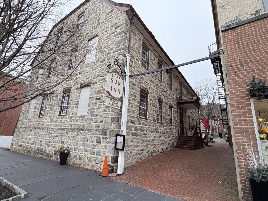 The historic Sun Inn where several Founding Fathers slept has a free, self-guided tour.