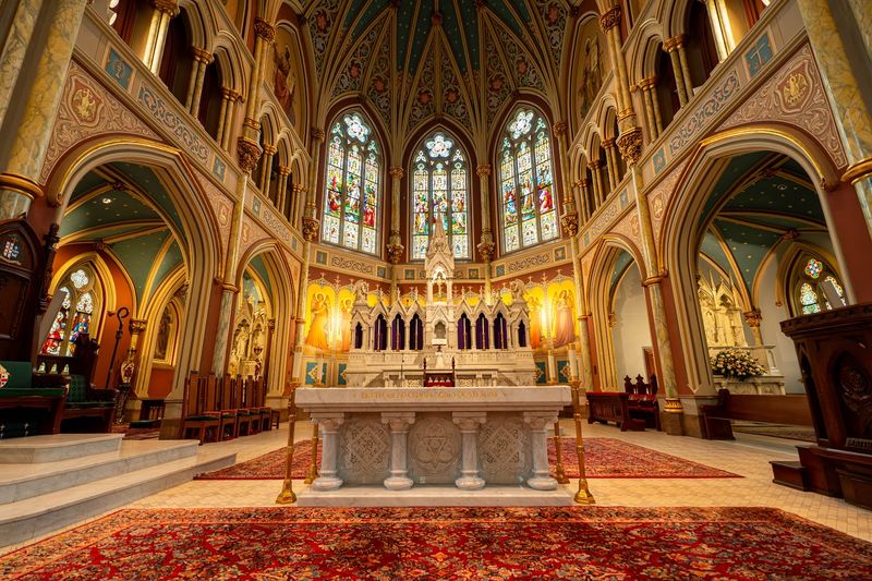 A Carrara Marble Altar Carved in Italy