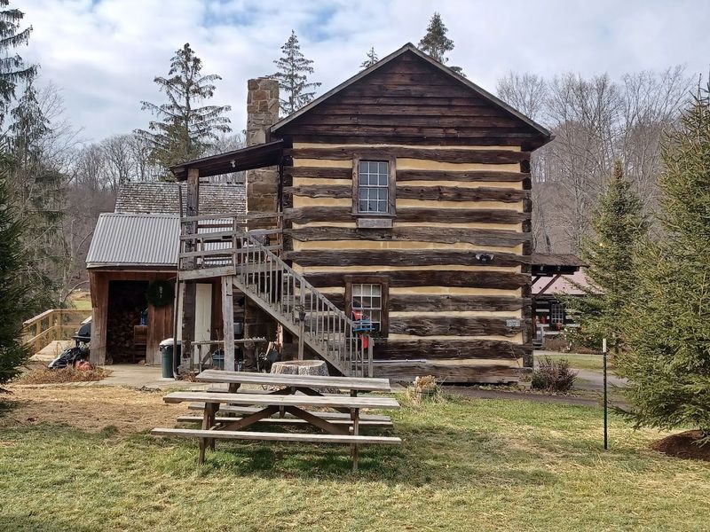 A Historic Log Building That Has Been Welcoming Travelers Since 1818