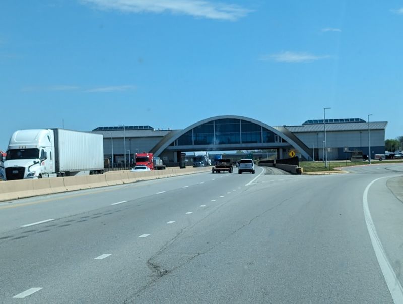 A McDonald's Built Over a Highway