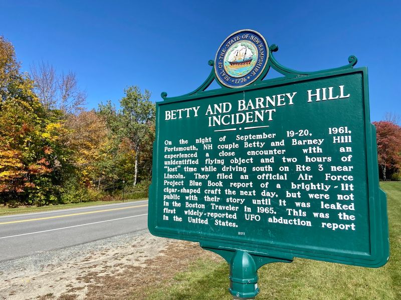 Betty and Barney Hill UFO Abduction Site in Lincoln Betty and Barney Hill UFO Abduction Site in Lincoln