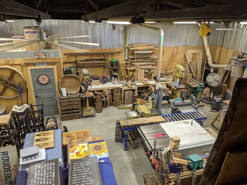 Custom Furniture Built From Reclaimed Materials On-Site