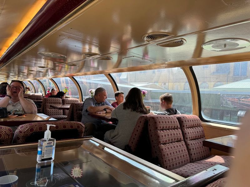 Dome Car Seating and First-Class Comfort