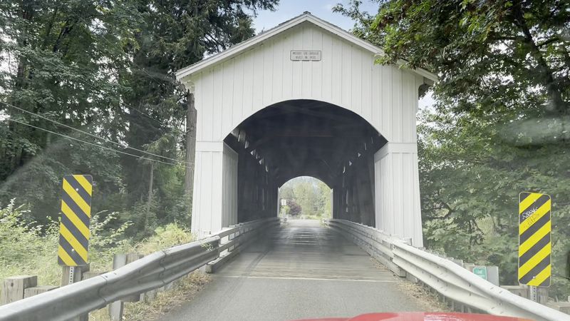 Driving Through a Single-Lane Wooden Tunnel Is Surprisingly Thrilling