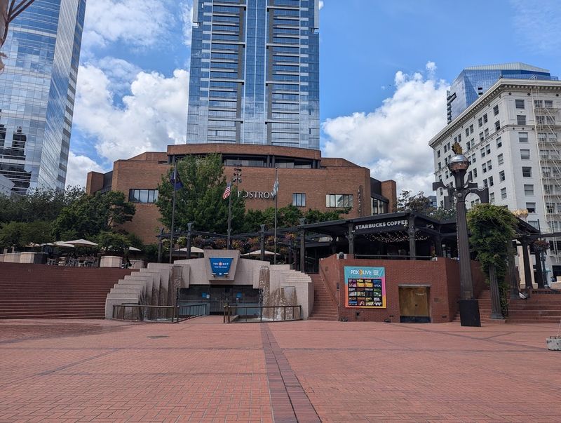 Pioneer Courthouse Square and the Surrounding Area