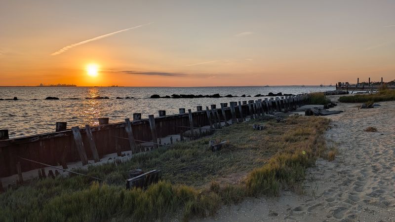 Sandy Hook Bay Side Views and Sunset Photography