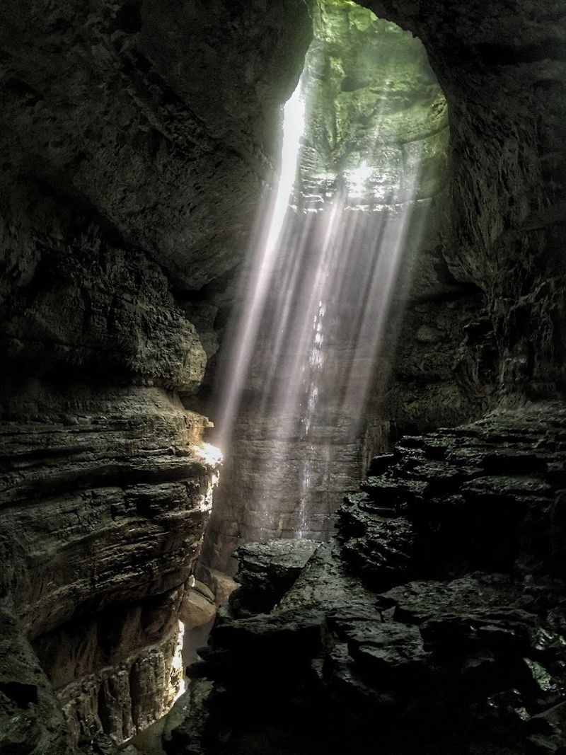 Sunlight Beams That Turn the Cave Into Something Surreal