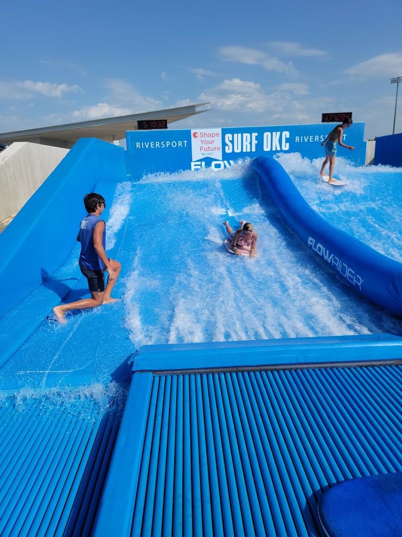 Surfing on the FlowRider Wave Machine