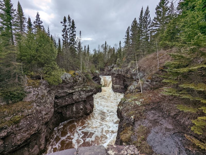Temperance River Falls in Temperance River State Park, Minnesota Temperance River Falls in Temperance River State Park, Minnesota