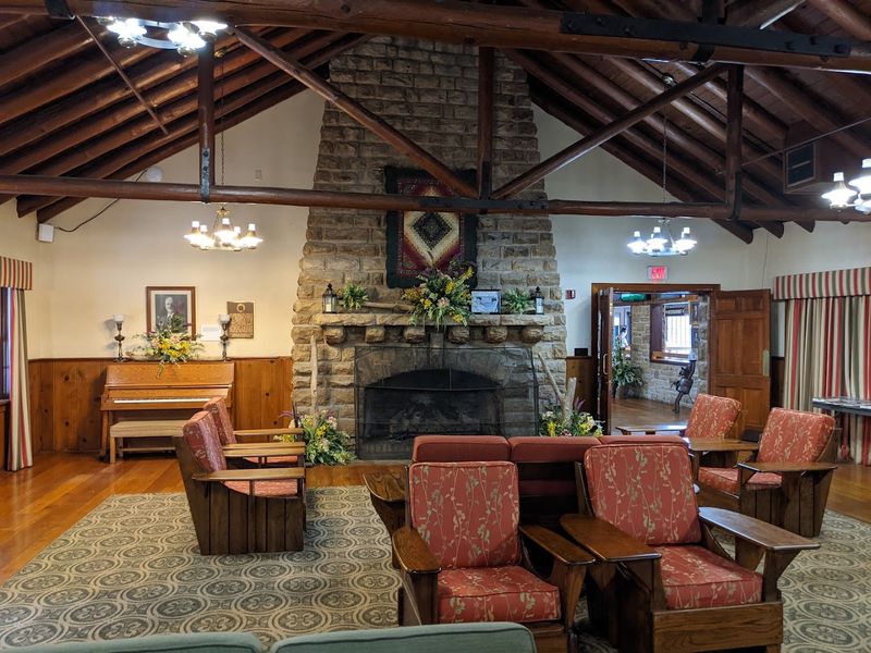 The Lodge Area Has A Calm, Old School Feel