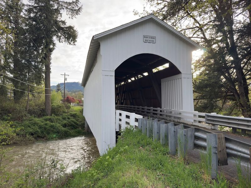 The Oldest Covered Bridge in Lane County Still Carries Traffic