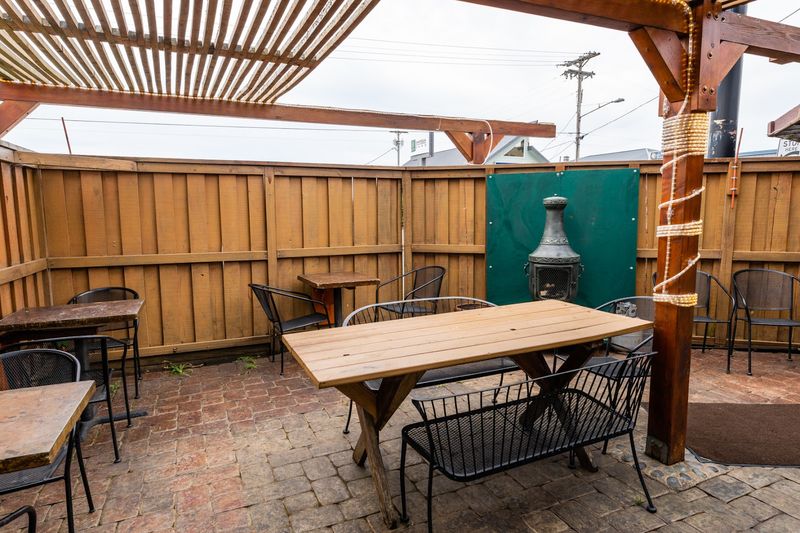 The Patio Seating Adds an Outdoor Coastal Dining Option