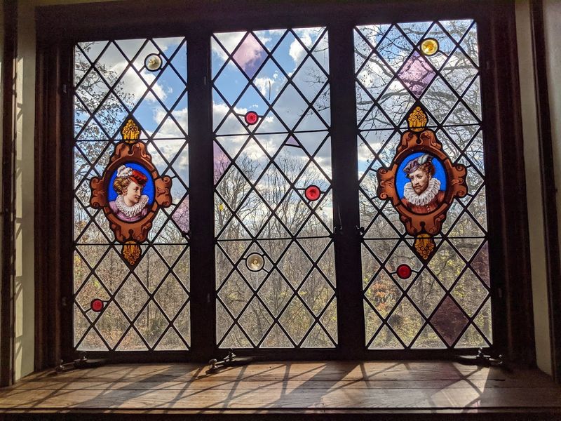 The Stained Glass, Carved Wood, and Wrought Iron Details