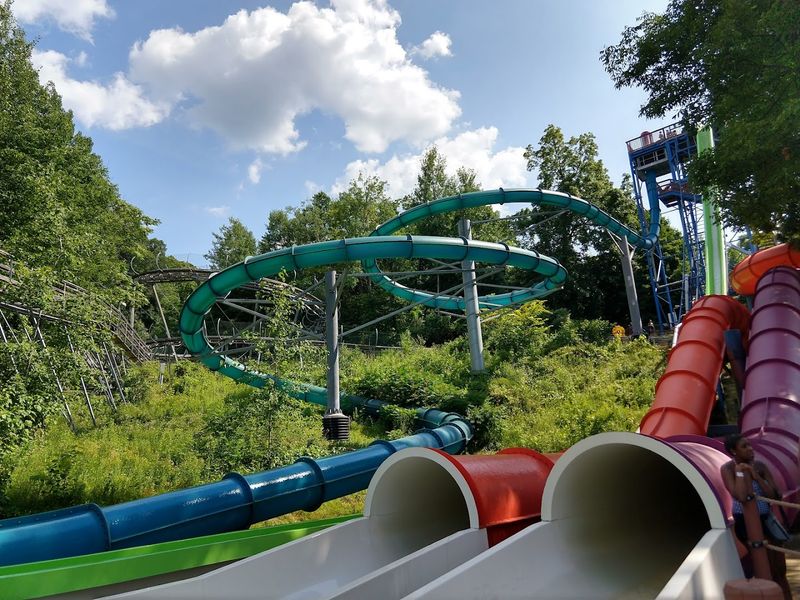 The Zero-G Double-Loop Waterslide: World Record Thrills at 100 Feet