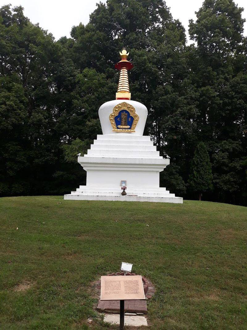 Two Rare Tibetan Stupas Stand on the Grounds as Monuments to Peace and Remembrance