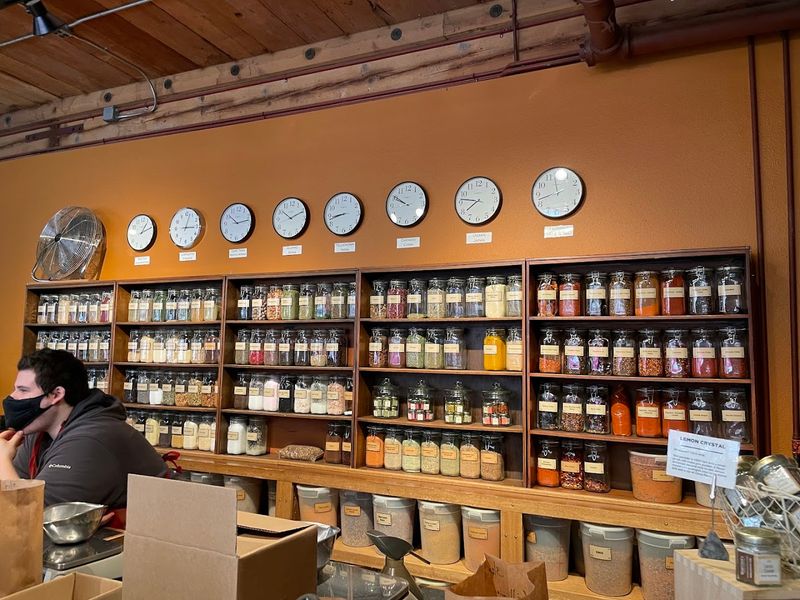Wood Shelves And Wall-To-Wall Jars