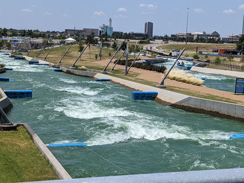 Zip Lining Across the Oklahoma River