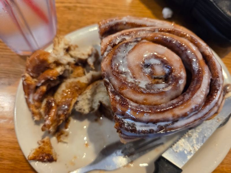 A Cinnamon Roll So Big, Sharing Becomes a Conversation