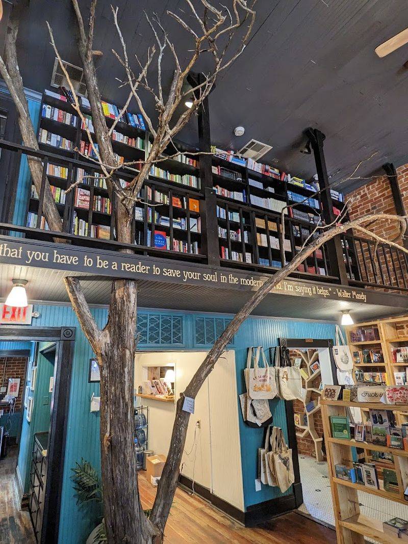 A Live Tree Growing Inside the Store A Live Tree Growing Inside the Store