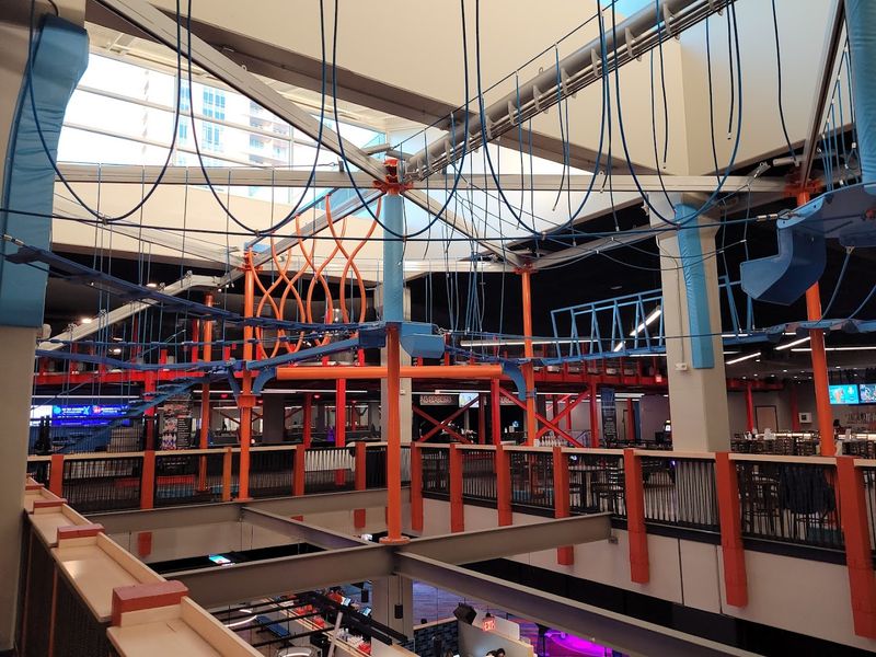 A Ropes Course Suspended 40 Feet in the Air