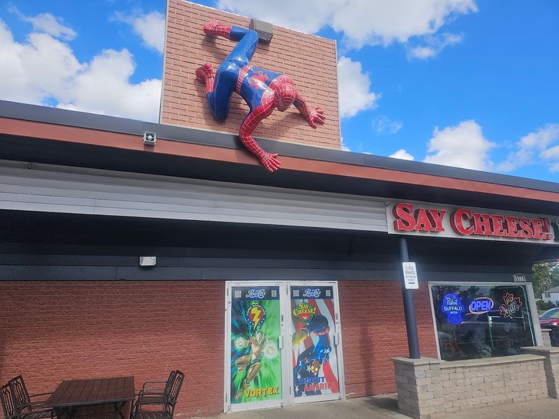 A Spider-Man Statue Out Front Sets the Tone Before You Even Walk In