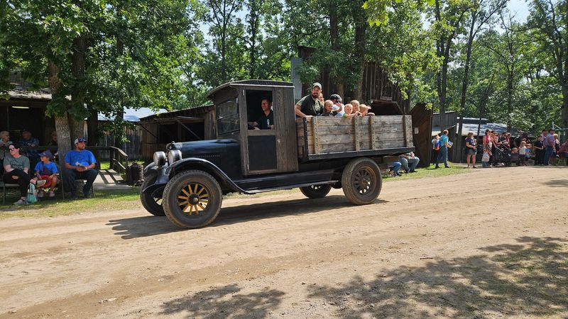 Antique Trucks, Excavators, and Farm Equipment on Display